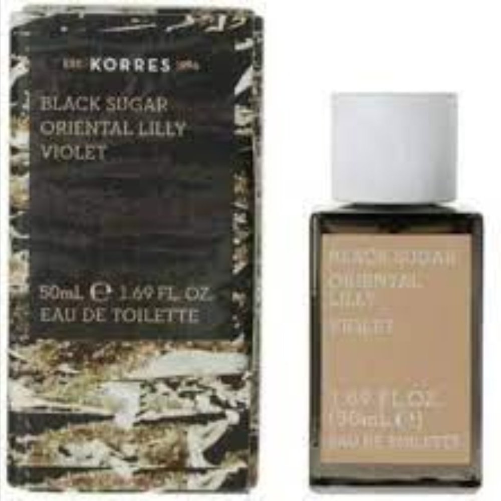 KORRES EDT BLACK SUGAR ORIENTAL LILLY VIOLET 50ml For Her Natural Eau de Toilett